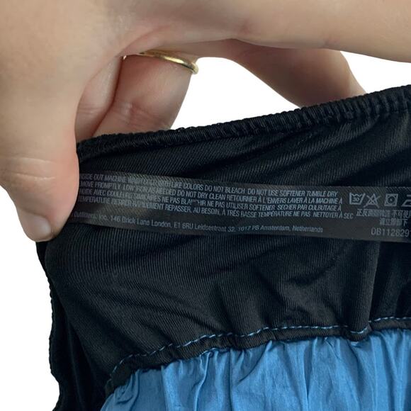 Free People FP Movement The Way Home Shorts Women's Sz M Blue Workouts High Rise - Picture 8 of 8